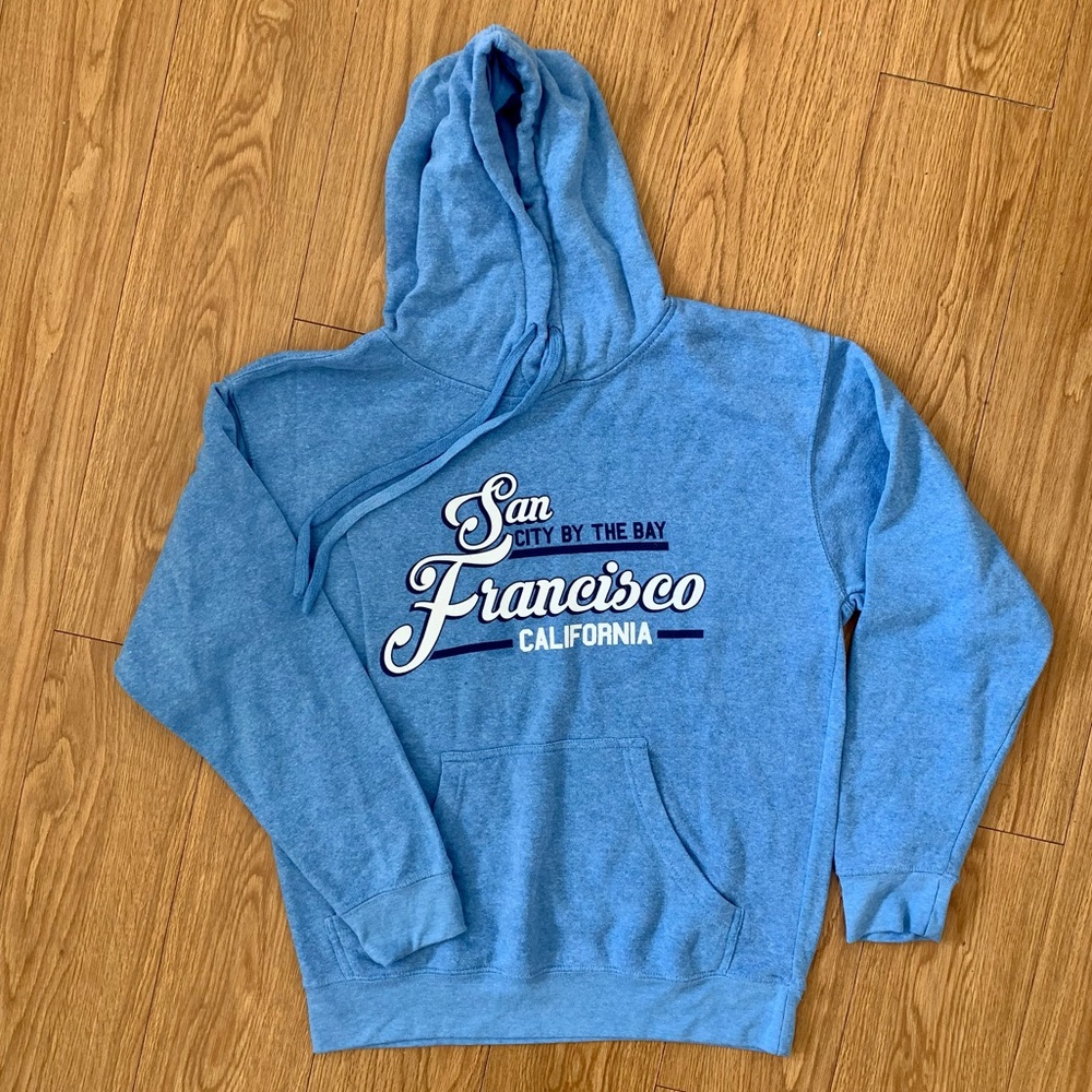 Blue San Francisco City By The Bay Hoodie Sweater
